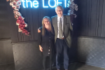 Picture shows John at The Loft with Sarah Gage, General Manager at The Loft